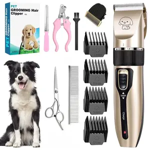 Pet Clippers, Cordless Dog & Cat Grooming Kit, Professional Quiet Electric Hair Trimmers for Pets