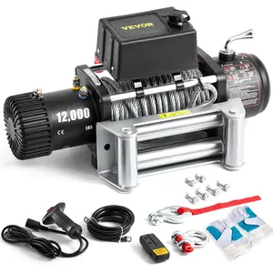 Spring new arrivals Truck Winch 12000lbs Electric Winch 85ft/26m Steel Cable 12V Power Winch Jeep Winch with Wireless Remote Control and Powerful Motor for UTV ATV & Jeep Truck and Wrangler in Car Lift heavy duty utility wagon train horn