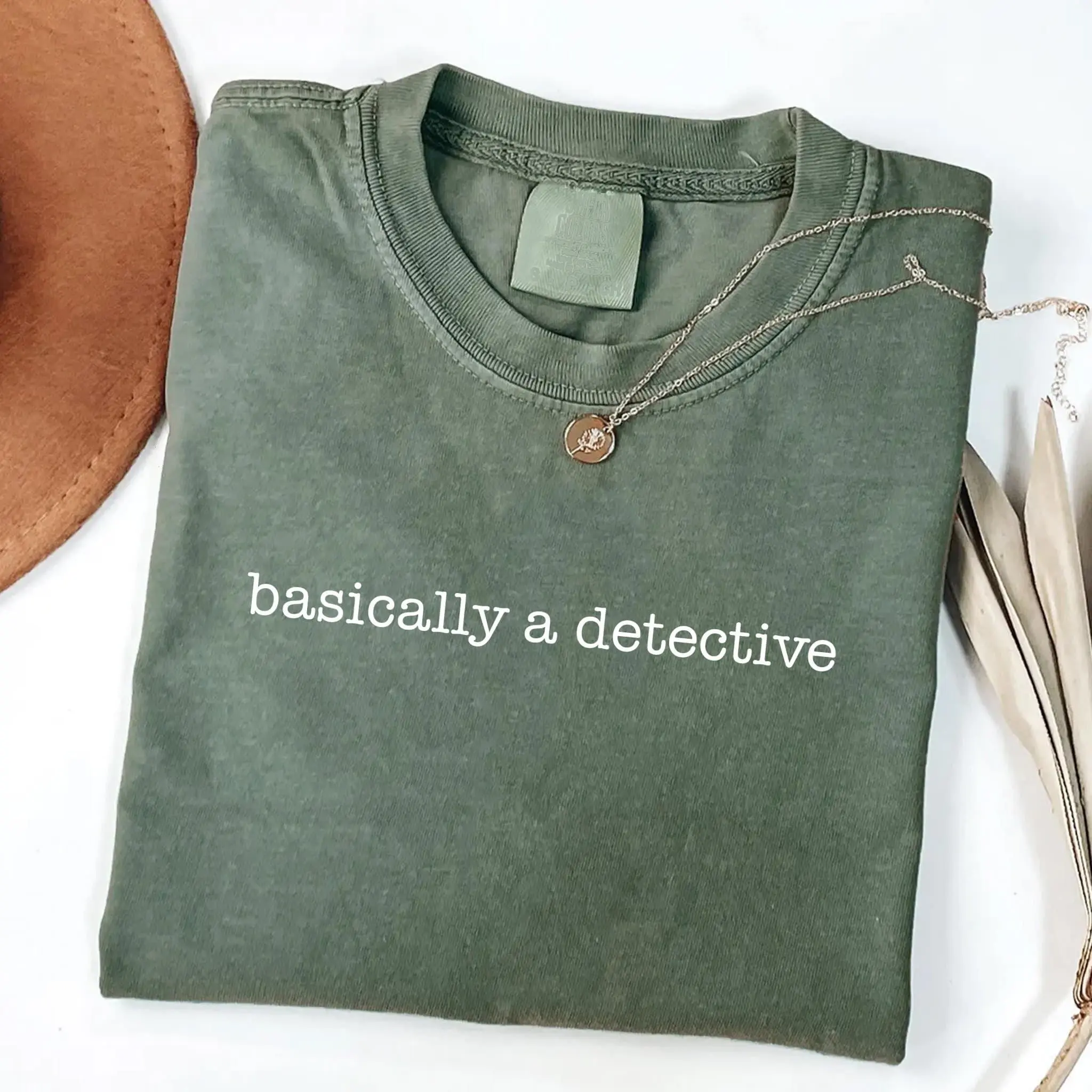 Comfort Colors Basically A Detective Shirt, Murder Mystery Shirt, Solve Crimes Shirt, Crime Series Shirt, True Crime Fan Shirt