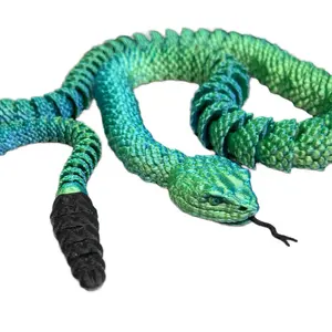 NWCC Articulated Snakes - Regular & Rattlesnake Styles 32 & 54 Inches Long High-Quality PLA Filament Figurine