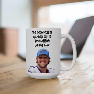 Funny Josh Allen Mug, Coffee Mug for Buffalo Football Fan, Christmas Gift for Buffalo Football Lover