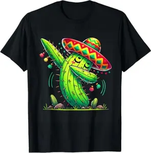 Dabbing Cactus Cinco de Mayo  Men Mexican Fiesta T-Shirt