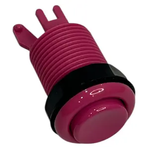 Original IL Concave Arcade Push Button 28mm Authentic Arcade Button Pink (Industrias Lorenzo PSL-L)