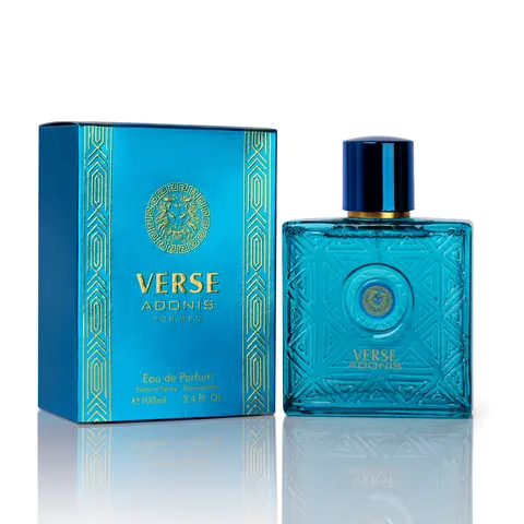 NovoGlow Verse Adonis Men's Eau De Parfum - 3.4 oz/100ml (3 to 3.9 fl oz) Citrus Aromatic Woody Spray, Masculine Scent with Mint & Cedar, Mandarin, Vanilla, Luxurious Clean Signature Scent, Warm Cedar Drydown, Long Lasting, Boxed Adults' Fragrance