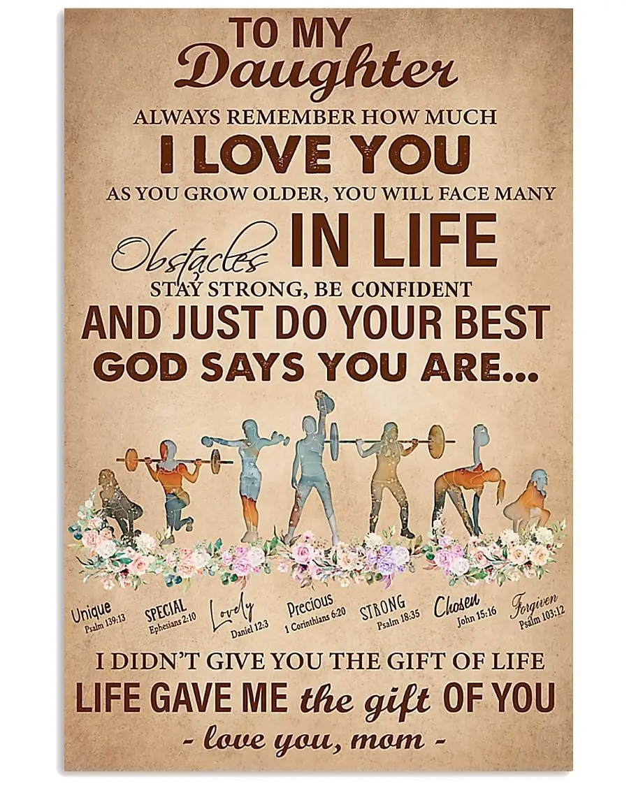 To My Daughter Poster, My Poster Wall, Custom Poster, Posters For Room, Art Poster, Poster Prints, Gift For Daughter