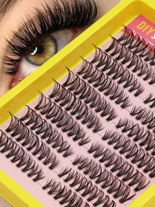 280 pieces, 30D, mixed D-curl cluster false eyelashes (9–16 mm), individual lash clusters, eyelash extension cluster lashes, soft texture