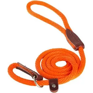 Slip British Loop Rope Easy Leash, Orange Set of 3, Pet Dog Collars & Leads Accessories, Set Of Three