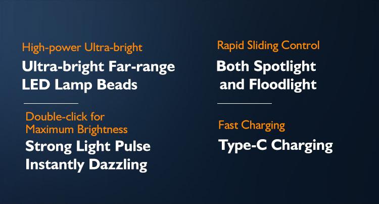 10000 Lumens 4000mAh LED Flashlight Super Bright, Ultra Bright Portable Camping Flashlight,Waterproof Flash Light for Camping,Night Outdoor Emergency Lighting