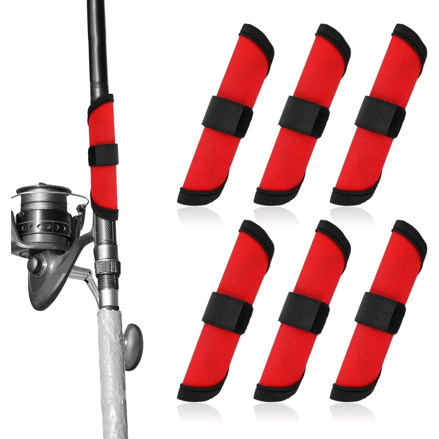 6pcs 5.9-Inch Fishing Lure Wraps, Fishing Rod Covers, Bait Covers, Hook Storage Protectors, Pole Sleeve Guards for Fishermen’s Safety, Sport Fishing Accessory, Multifunctional Fishing Accessories