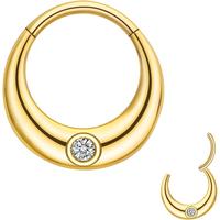 2pcs_16G 8mm_Gold_CZ Chunky