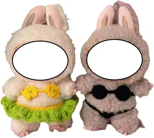 Clothes for La Bubu Doll(Not Doll), Handmade Clothes, Suitable for LBB,Interesting Clothes, Bikini Clothes for Labubu, Cute Clothing, Fashion for Holidays(2Sets,Suitable for V1/V2/V3)