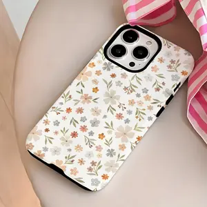 Summer Wildflower Filming 2-In-1 Glossy Phone Case, Casing Compatible with iPhone 11 to 16 Series, Stylish Shockproof Design for Gifts