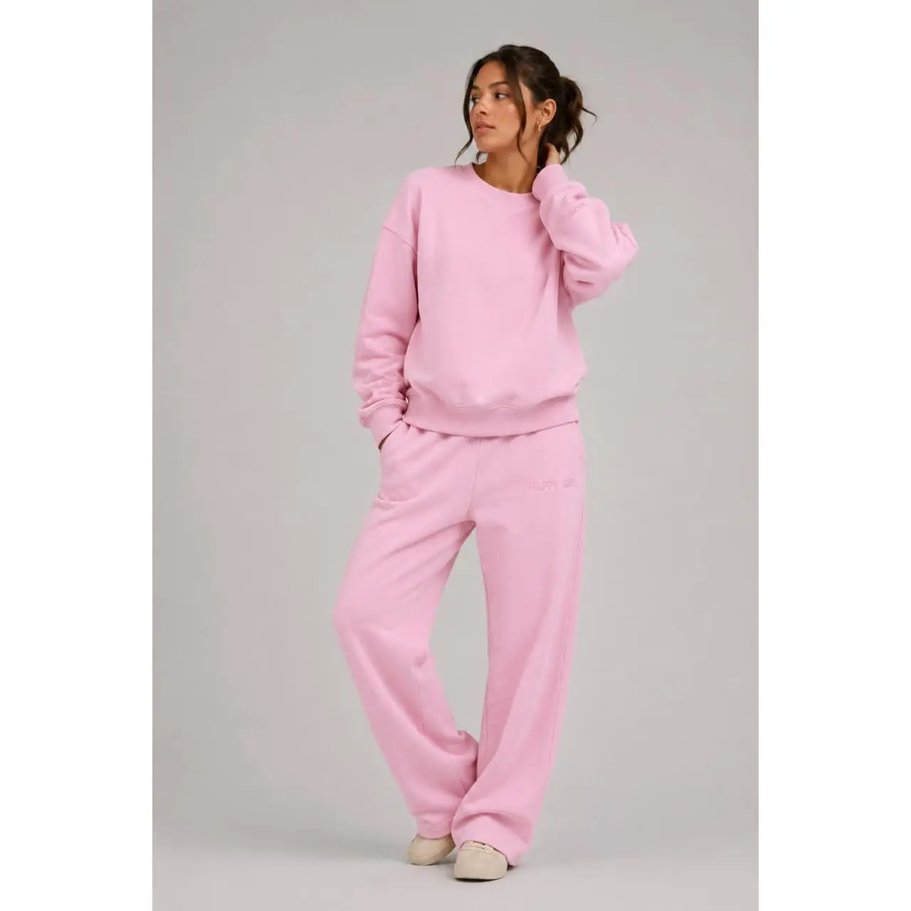 Classic Crewneck + Sweatpants Powder Pink