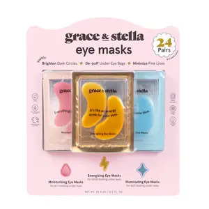 Grace & Stella Eye Masks 24 Pairs - Brighten Dark Circles De-puff Under-Eye Bags Minimize Fine Lines Moisturizing Energizing Illuminating