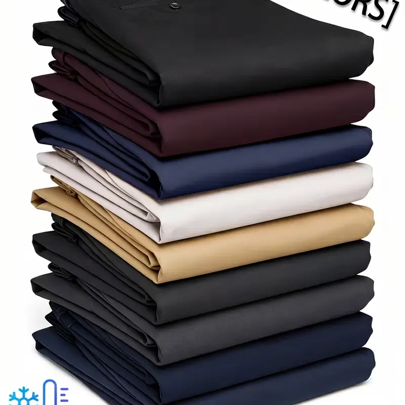 Men’s long pants, 1-pack; breathable fabric men’s dress trousers; 25-inch inseam men’s pants; stretch dress trousers for business/office wear; outdoor golf fitness wrinkle-resistant durable long pants
