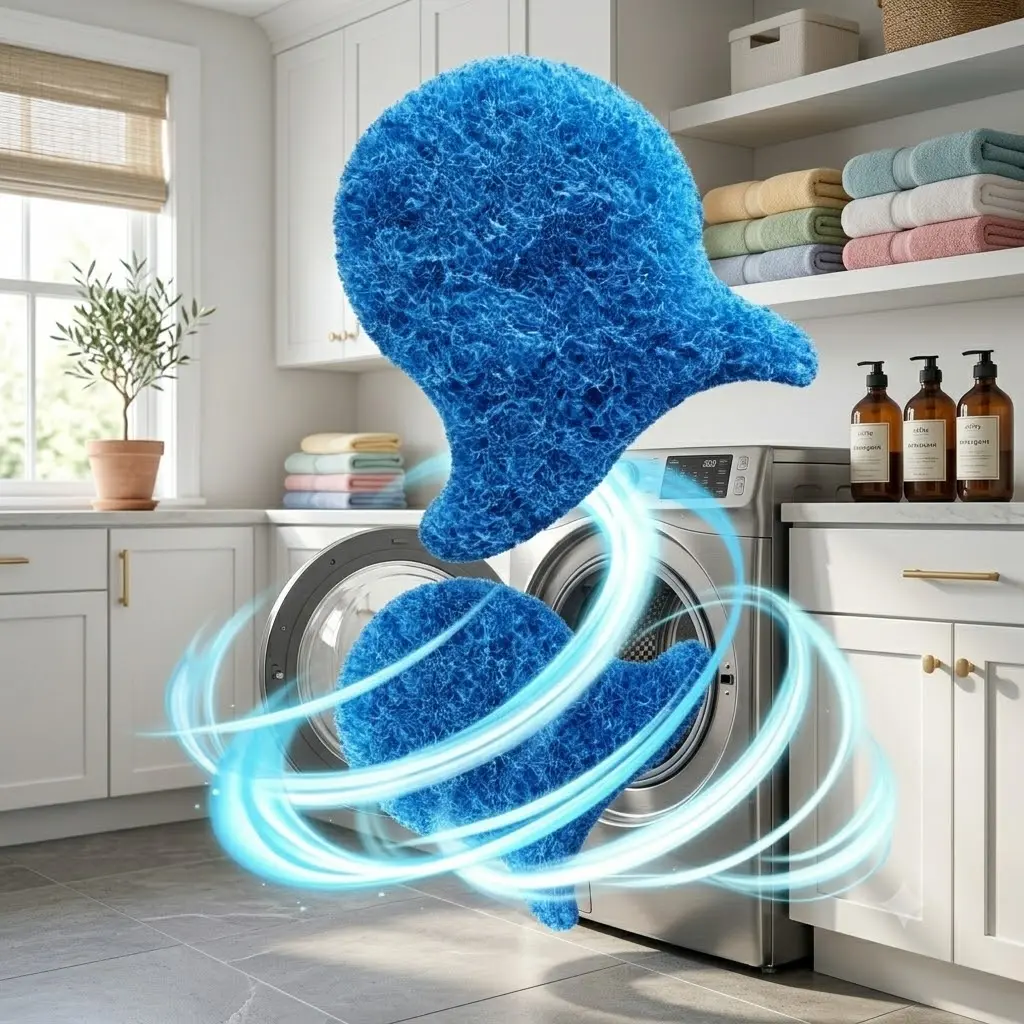 6PCS Washing Machine Lint Catcher Reusable Blue Pet Hair Remover Floating Laundry Lint Filter Traps Hair Fur Debris for All Washing Machines
