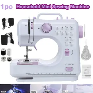 Beginner Portable Handheld Sewing Machine Set, Electric Mini Sewing Machine with 12 Built-In Stitches, Dual Speed & Lightweight, Beginner Sewing Machine