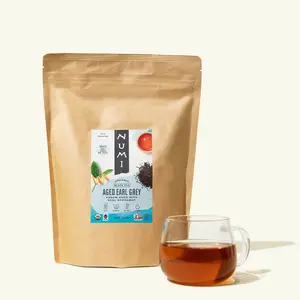 Numi Aged Earl Grey Loose Leaf Tea - Organic Assam with Bergamot - Bright Balanced Black Tea - 200 Cups per Bag