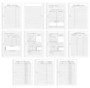 Planner Inserts Workbook | Big\Letter Size Faith Main Set