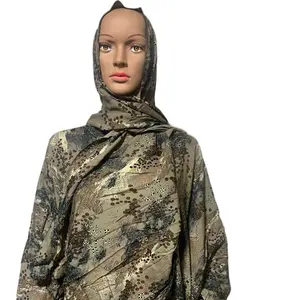 Maro Salaad Women's Prayer Floral Print Maxi Dress with Hijab Modest Long Sleeve for Muslim Women Floral Print Maxi Length Hijab Friendly