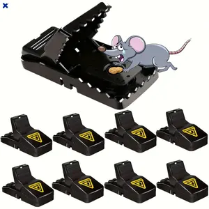 4/6/8Pcs Plastic Humane Quick Kill Mouse Traps, Battery Free Indoor Outdoor Pest Trap for Rats Squirrels