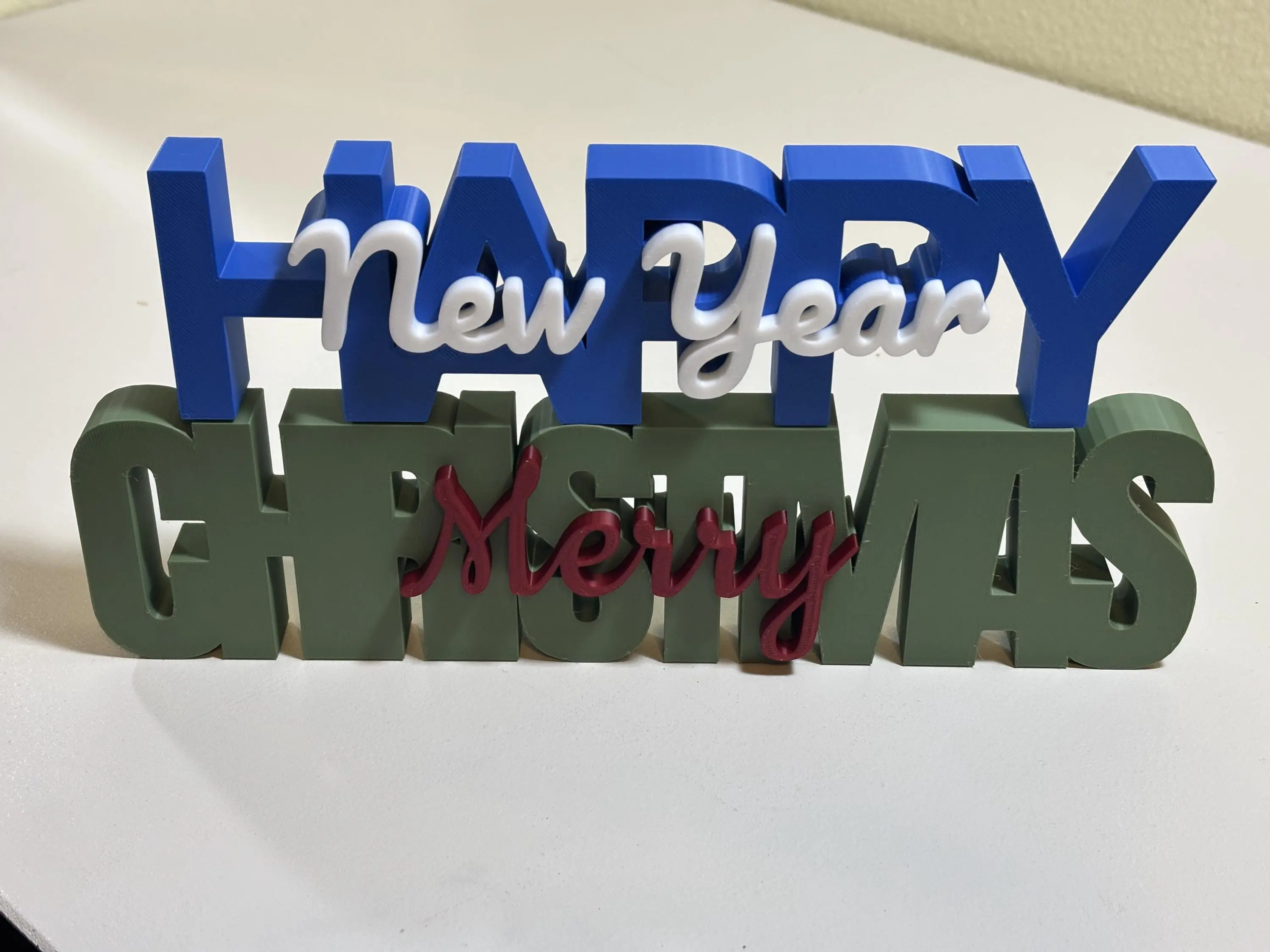 Custom Personalized Stacked Text Desk Sign