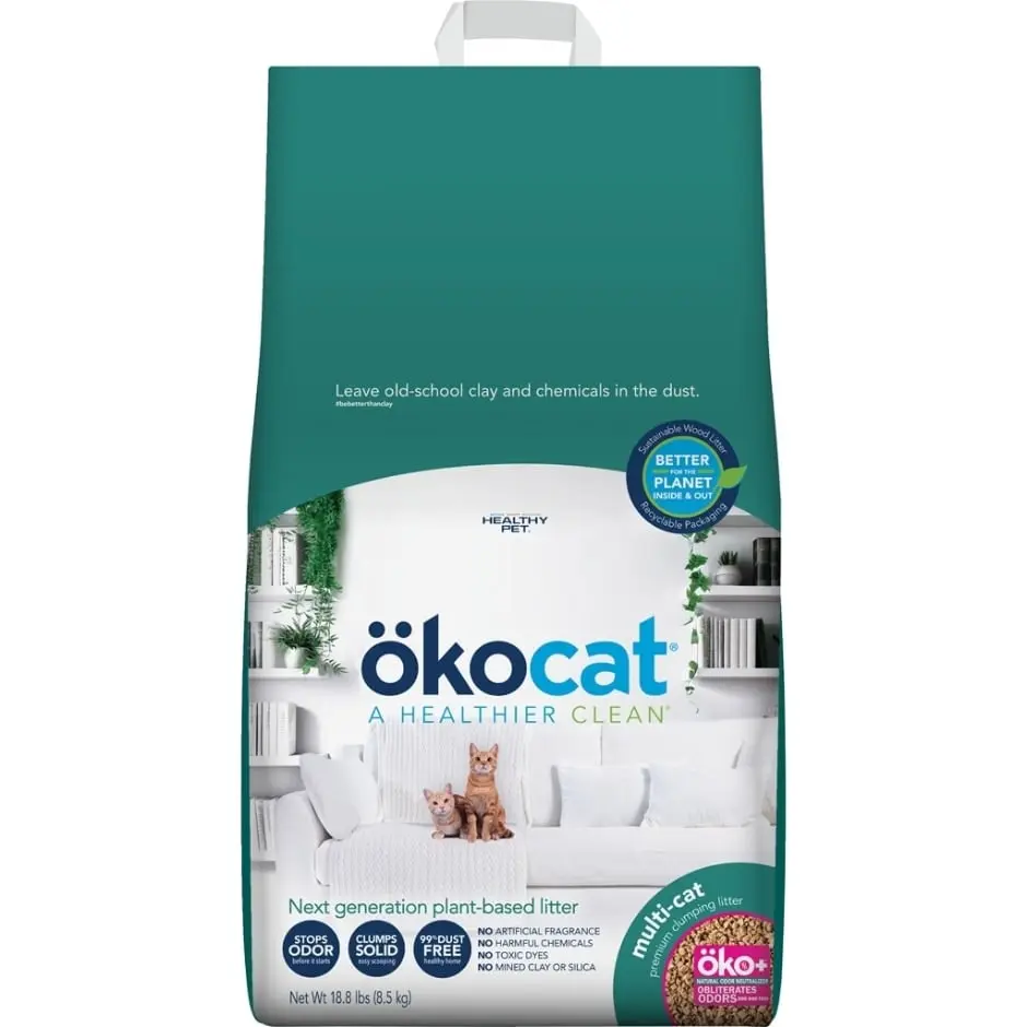 Okocat L0951 18.8 lbs Multi-Cat Large Premium Clumping Litter
