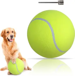 Giant 9.5 Inch Dog Tennis Ball – Durable Large Pet Toy for Outdoor Play, Fetch & Exercise – Includes Inflating Needle – Fun Dog Toy for Small, Medium & Large Dogs