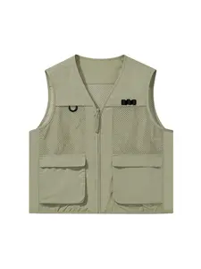 Men's Multifunctional Casual Work Vest Gilet, Flip Pocket Design, Loose Fit, Ideal for Daily Wear, Photography, Outdoor Activities, Fishing, Hiking, Sports
