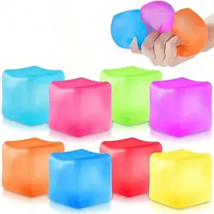 1 hot selling ice cube maltose gummy stress relief toy, rebound design, stress relief and anti anxiety, portable for home/office/school, ideal choice for students and workers, a restless toy to relieve emotions.