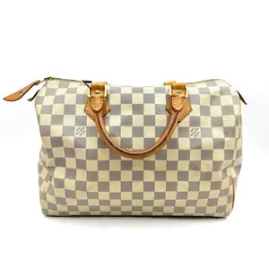 Pre-owned Louis Vuitton AS SHOWN Clutches & Wristlets HZ 2680 classic Speedy Damier Azur handbag 26.03.23