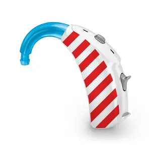 Candy Cane Hearing Aid and Cochlear Implant Skins