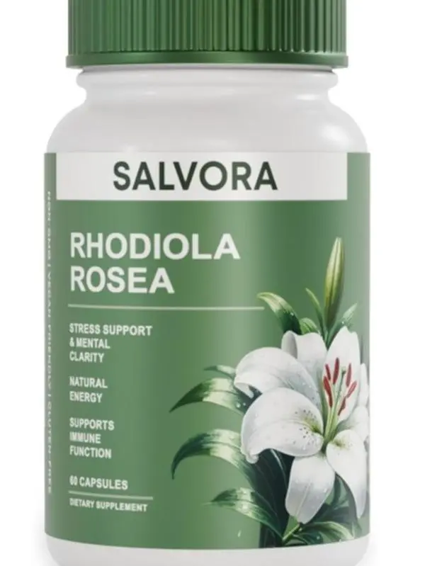 Rhodiola Rosea Supplement – Golden Root Adaptogen Capsules - Rhodiola Rosea Extract Powder Alternative with Salidroside for Stress Support - Energy, Focus & Performance