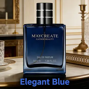 MAYCREATE Men's Azure Sea Salt Eau De Toilette 55ml Freshness Knight Woodsy Deep Scent Marineinous Long Lasting Aroma Fragrances Blue