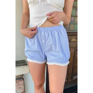 Lacey Striped Bloomer Shorts