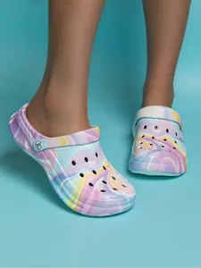 Lightweight Camouflage Garden Sandals for Women, Comfortable Slip-On Eva Shoes, Casual All-Season Footwear, Random Print Design, Garden Clogs