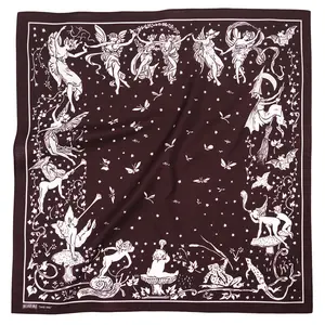 Fairy Ring Cotton Bandana - Unisex Design with Fairies Frogs & Starlight - Elegant Accessory for Any Occasion