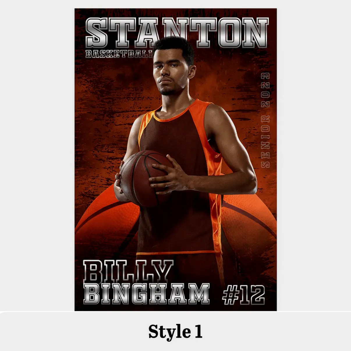 Basketball Poster Photoshop Template Collage Digital Print Senior Night Sports Backdrop Photography Background Senior Sports Banner Overlay, Gift For All