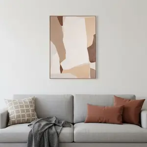 HomeRoots 653963 Gavotte I Hand Painted Brown Floater Frame Wall Art
