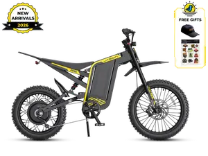Jasion Patrol Electric Bike 4000W 40MPH | 52V 30AH Battery | 50-Mile Range | 19''/17'' Off-Road Tires | Full Hydraulic Brakes & Dual Suspension