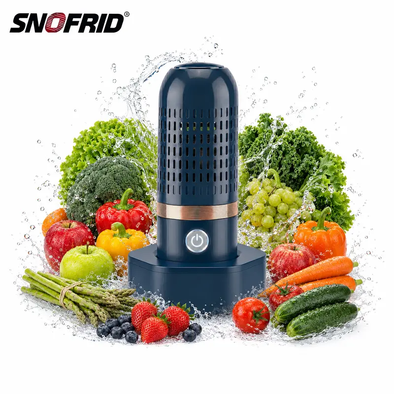 Snofrid Compact OH-Ion Vegetable Purifier - Portable Electrolysis Kitchen Appliance, 10-Min Fast Clean for Produce, Meat, IPX7 Rated, No Scrubbing, Low Maintenance for Home Users, Eliminates Microorganisms, Kitchen Appliances