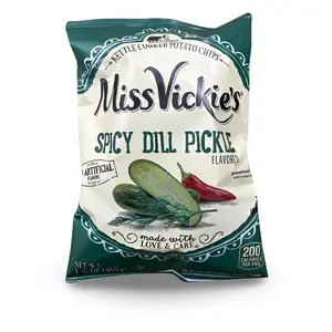 Miss Vickie's Spicy Dill Pickle Kettle Cooked Potato Chips, 12 Pack Miss Vickie's Spicy Dill Pickle Kettle Cooked Potato Chips, 12 Pack