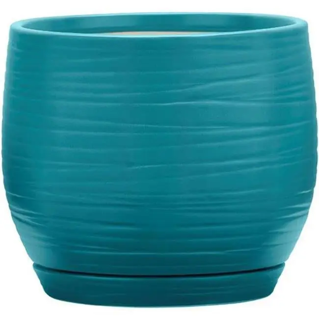 12 in. High Quality Jasper Ceramic Floral Flower Pot - 9.7 lbs Large Garden Pot with Anti-Slip Rubber Pads, Stability, Durability for Medium-Large Indoor House Plants & Botanical Aesthetic Planting Needs, Large Flower Pots