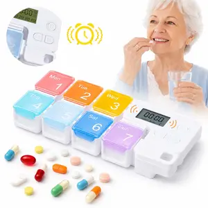 Electronic reminder medicine box,Smart Pill Box with Alarm,Portable Electronic Pill Box,Nursing Medication Reminder Box,Timed Alarm Pill Box,Electronic Pill Alarm,Portable Electronic Pill Box