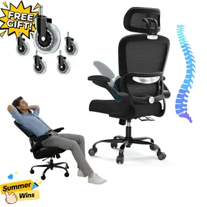 TRALT Office Chair - 330 LBS Home Mesh Office Desk Chair with Wheels, Comfortable Gaming Chairs (Black)