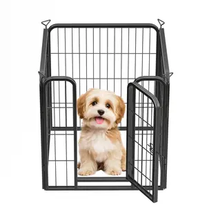 Heavy Duty Dog Playpen for Indoor/Outdoor 24 Inch 4 Panels Puppy Play Pen for Indoors Backyard RV Camping Ideal for Puppy and Small Dogs