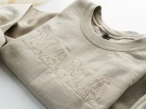 Embroidered Mama and Dad Sweatshirt - Soft Cotton Crewneck with Embroidery, Ideal for New Parents, Model 32 Menswear Soft