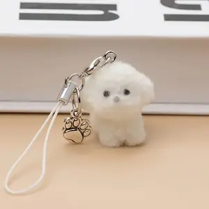 Cute cartoon dog plush ornament, mini bag decoration accessories, mobile phone pendant, Handmade Keychain, Stylish Keychain, Cute Soft Keychains
