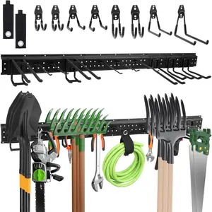 48" Tool Organizer Wall, 23 Pcs Organizer Tools Rack Tool Organizer for Bike Yard Shed Wall