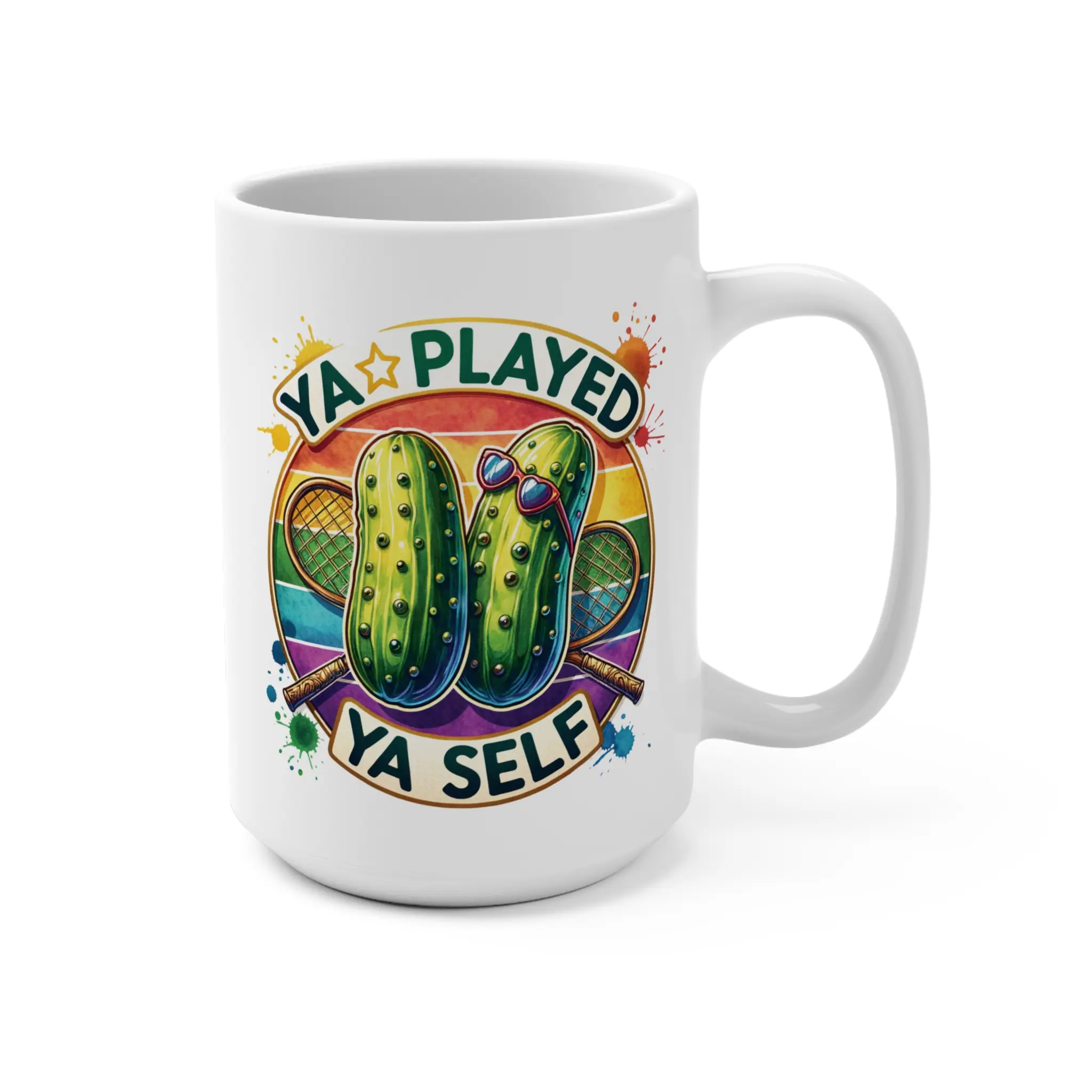 Pickleball Palooza with a splash of Caribbean cheer! Mug 15oz, Office Mug, Coffee Lovers, Pickleball Mug, Pickleball Lover